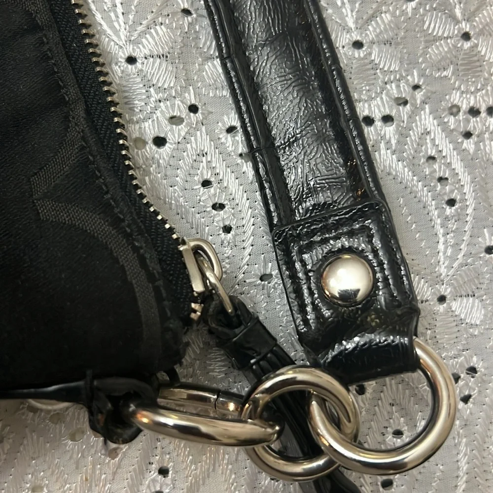 Coach F20064 Black Hobo Bag with Signature Style